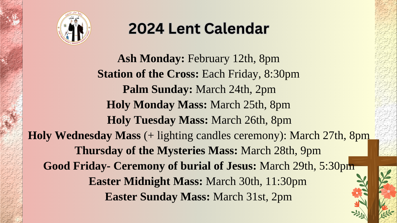 2024 Lent Calendar